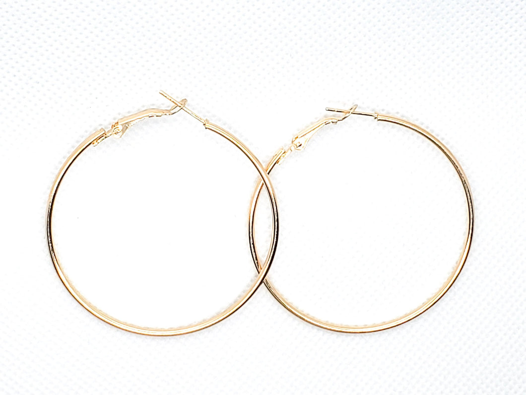 Gold Hoops -  Earrings