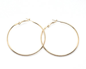 Gold Hoops -  Earrings