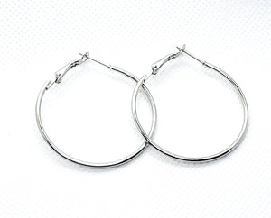 Silver Hoops -  Earrings