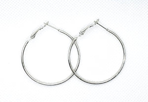 Silver Hoops -  Earrings